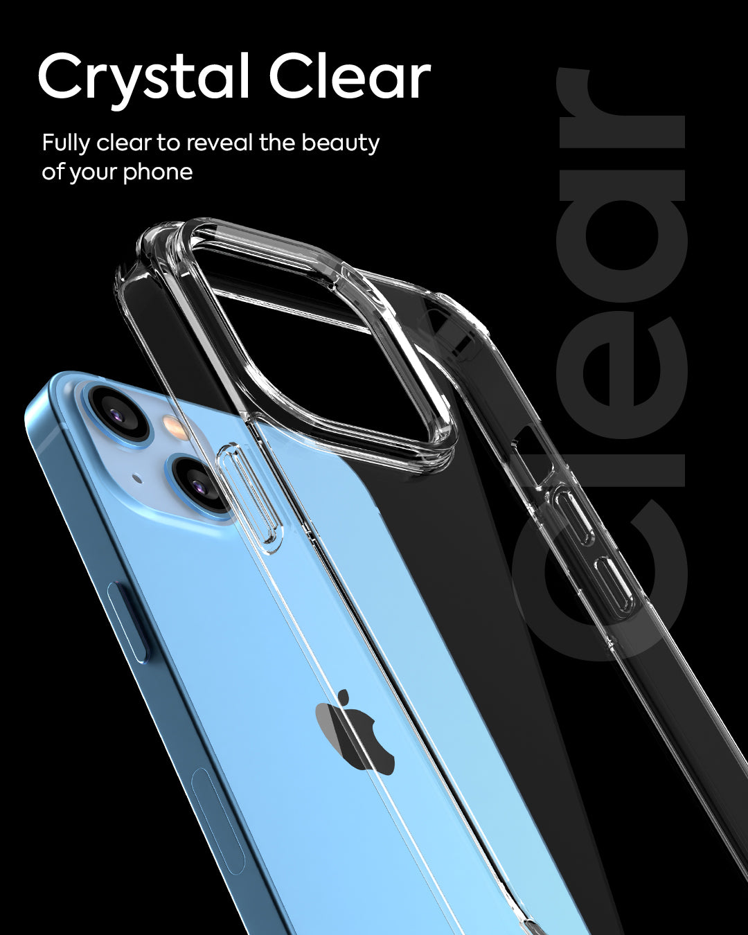 2 in 1 Ultra Clarity Clear Case with Screen Protector Bundle for iPhone 14 Plus