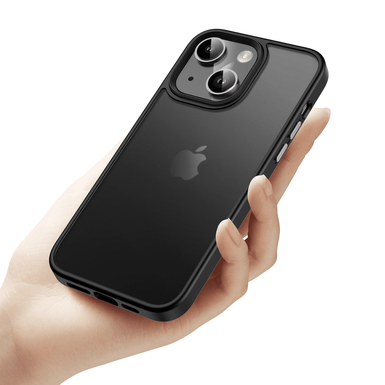 Elegant Frosted Black Case for iPhone 13