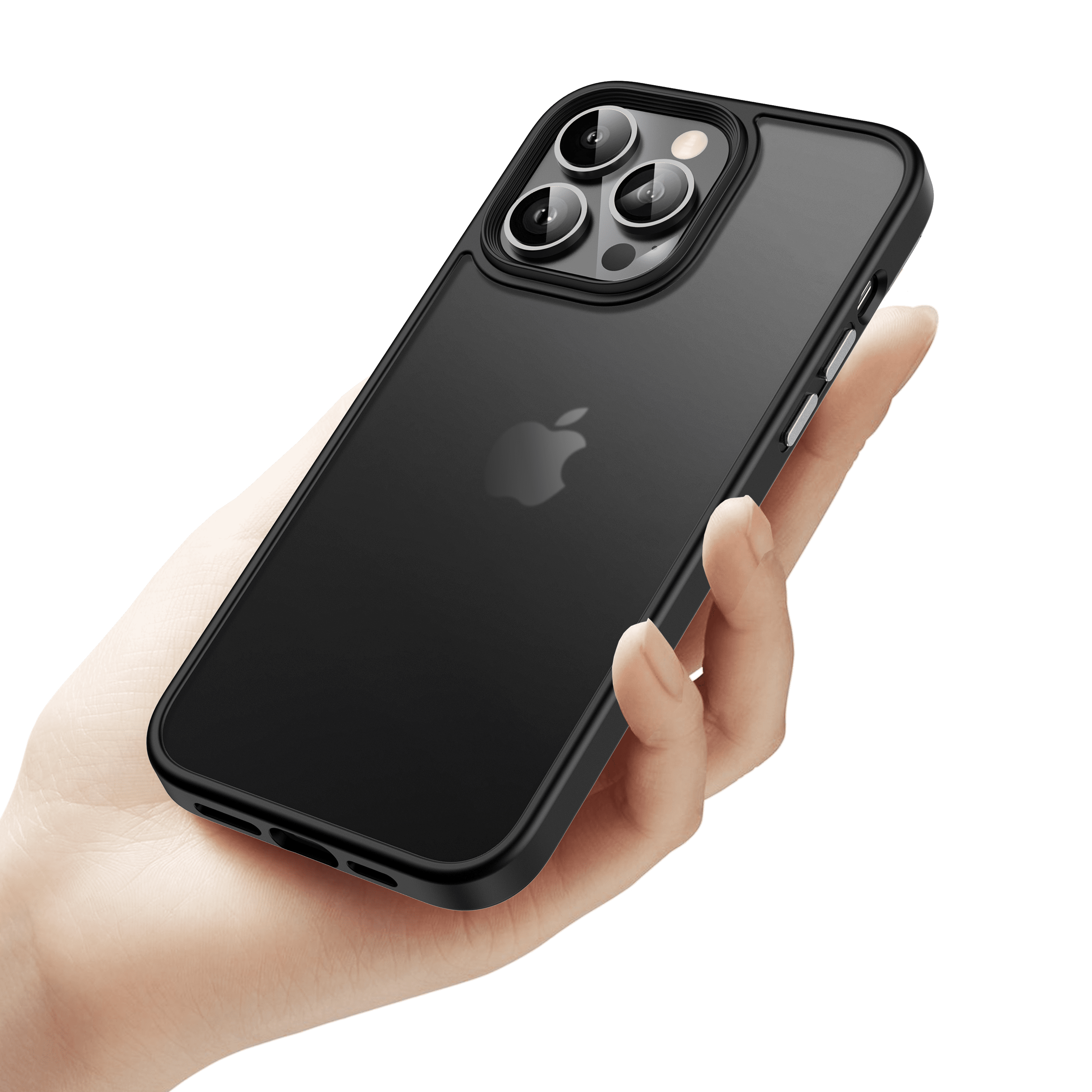 Elegant Frosted Black Case for iPhone 13 Pro
